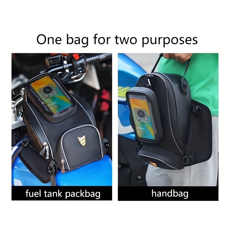 Motorcycle Magnetic Oil Fuel Tank Bag Gas Bag Phone Pouch GPS Cell Phone  Holder