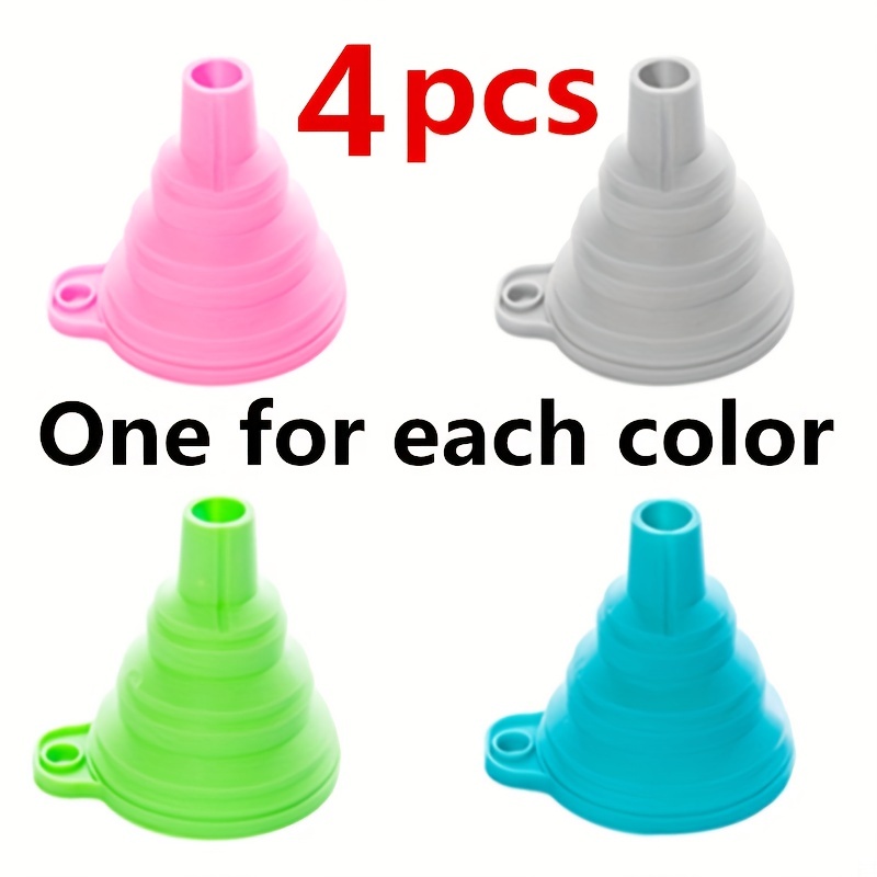 4pcs Silicone Collapsible Funnel - Mini Funnel for Water, Liquid, Oil - Kitchen Gadgets Accessories, Apartment Essentials, College Dorm Essentials - Perfect Gift for Students & Home Cooks 14 4pcs Silicone Collapsible Funnel - Mini Funnel for Water, Liquid, Oil - Kitchen Gadgets Accessories, Apartment Essentials, College Dorm Essentials - Perfect Gift for Students & Home Cooks