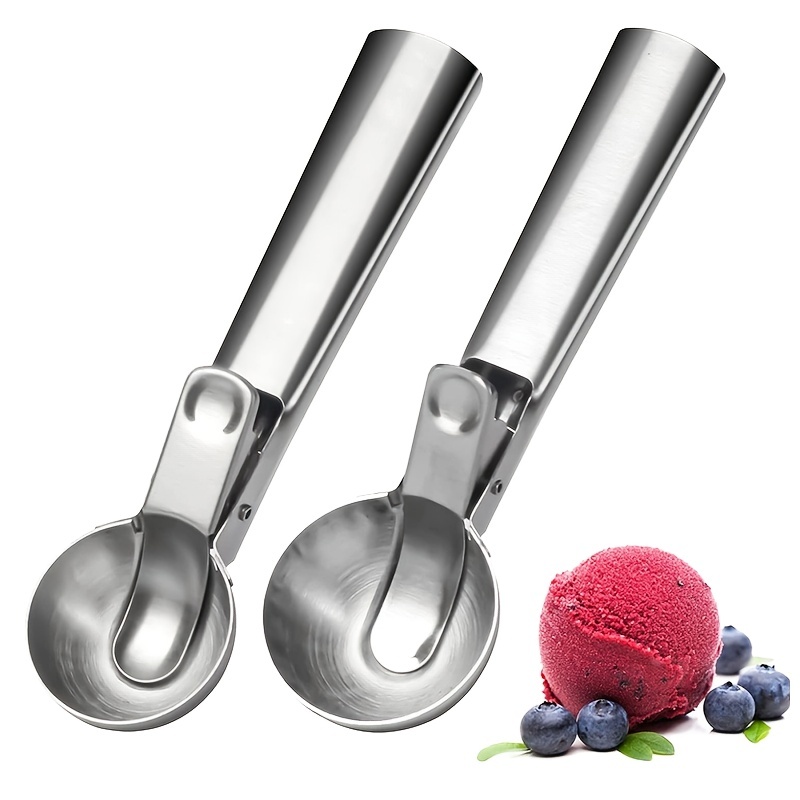 Kitchen Buddy - Versatile Cookie Scoops - Stainless Steel Ice Cream Scoop  with Trigger - For Cooking, Baking, and