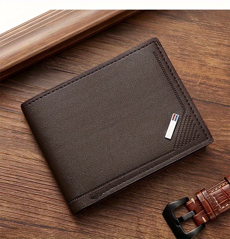 Billetera de Negocios Horizontal para Hombres de Gran Capacidad con Múltiples Ranuras - Diseño Suave, Espacioso y Elegante - Ideal para Uso Diario y Viajes
