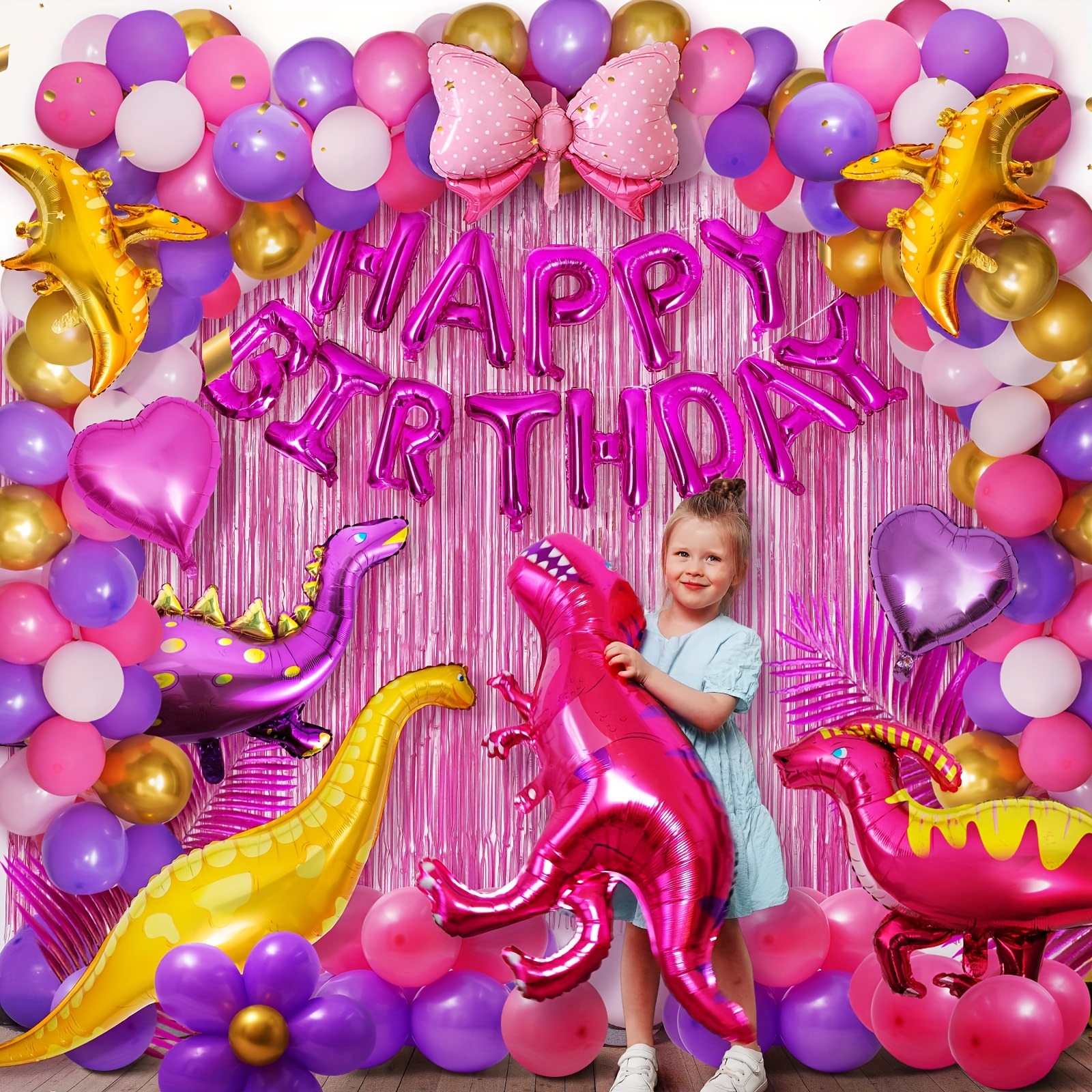 63pcs Macaroon Latex ballons Candy Pink Ballons Set 1 2 3 4 5 6 7 8 9  Décorations de fête d'anniversaire Enfants Baby Shower fille Licorne