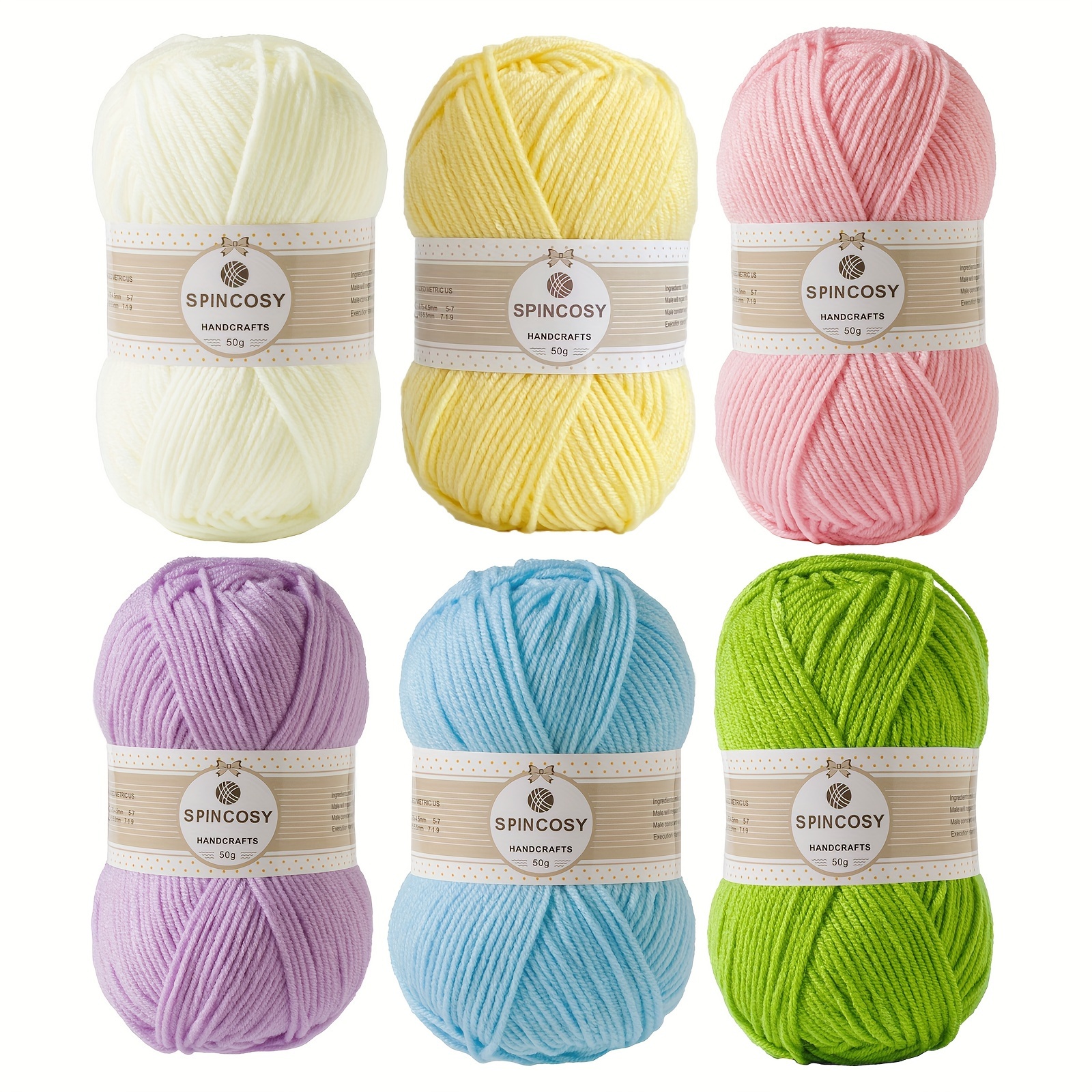  1PCS 100g Beginners White Yarn for Crocheting and