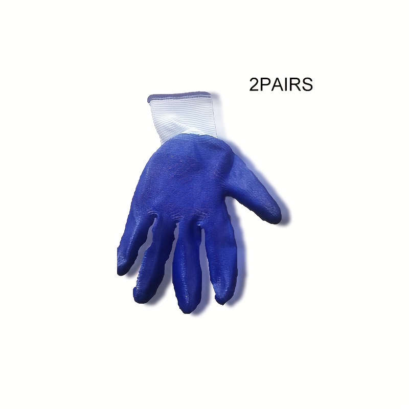 Safety Work Gloves Pu Coated 13 Gauge Polyester Glove With - Temu