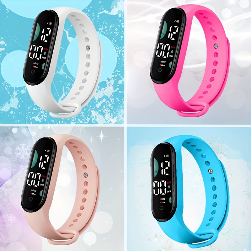 Ensemble De 2 Montres Électroniques Sportives Simples Avec Compteur De Pas  Rétroéclairé Par Led Alimenté Par Batterie Au Lithium Et Sangle Tpu,  Convient À Une Utilisation Quotidienne, Pour Les Jeunes Et Les