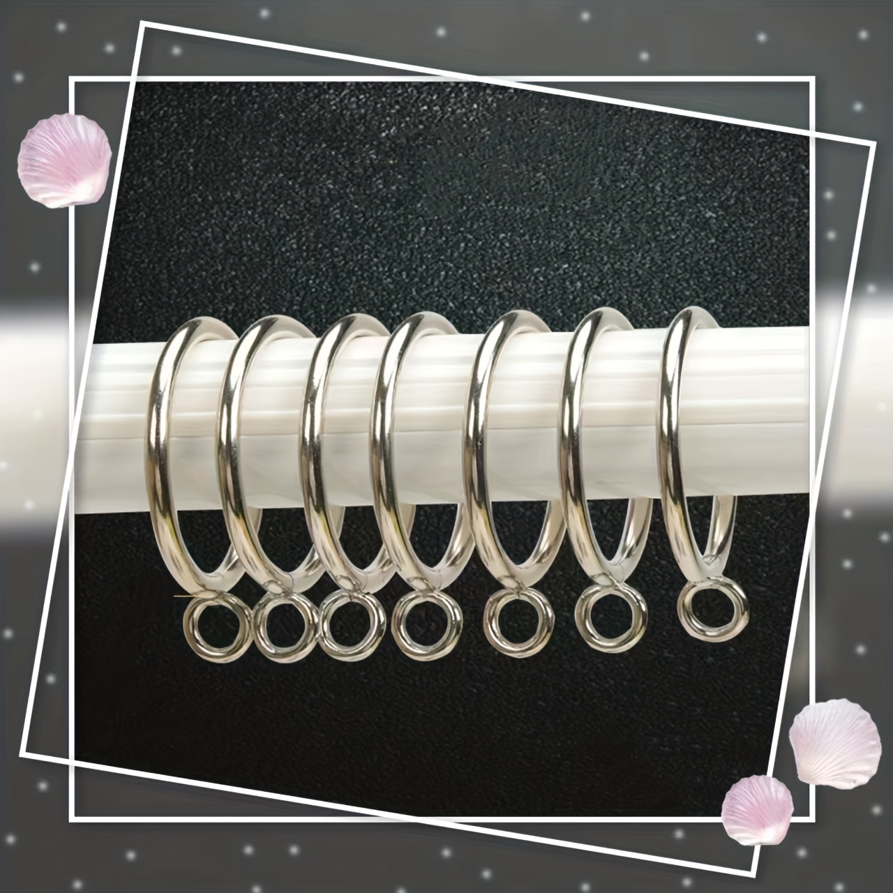 60PCS Metal Shower Curtain Hooks for Glider Rail Track, Curtain Track Hooks  S Shaped Curtain Hanger Round Head Small Stainless Steel Curtain Wire