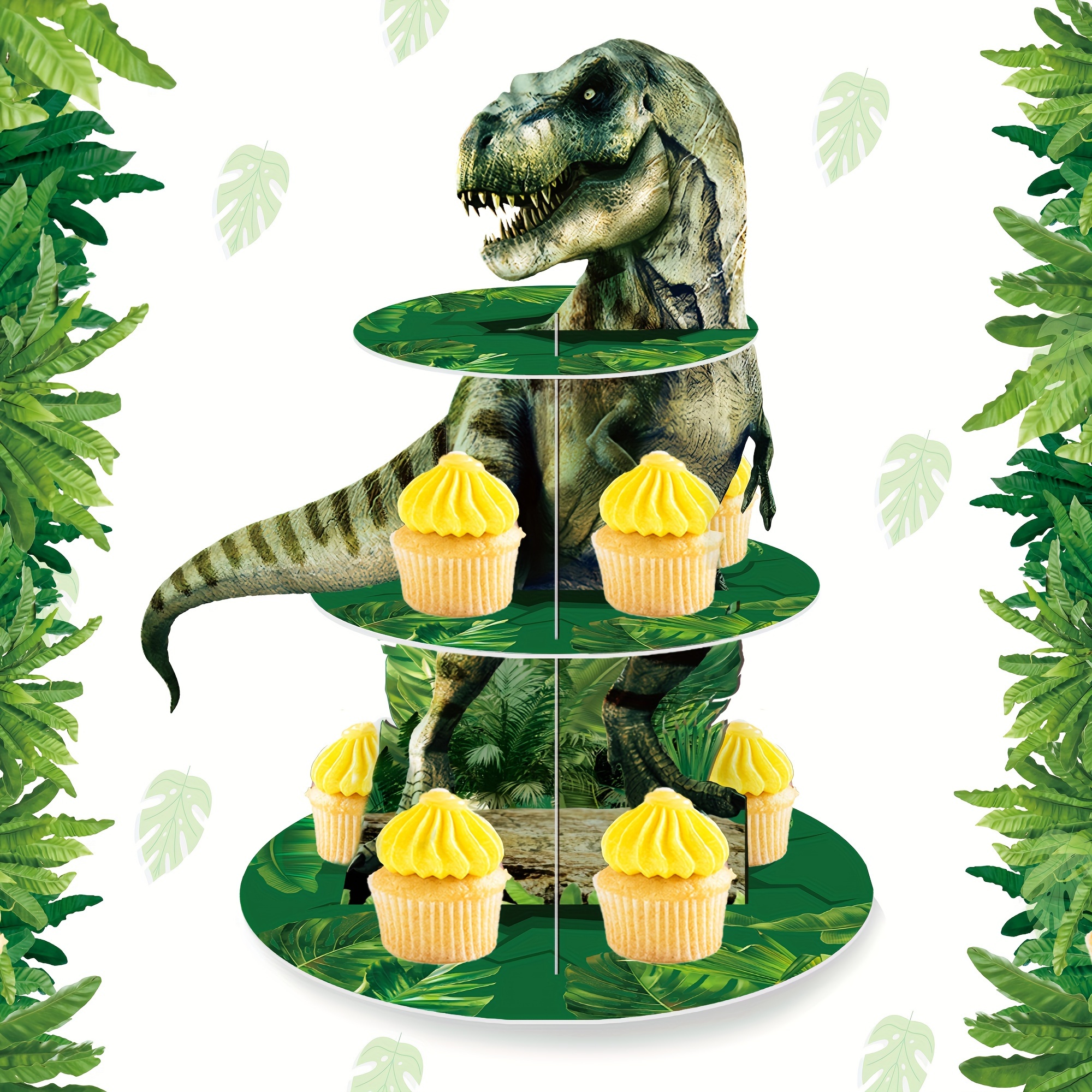 Decoration Anniversaire Dinosaure Set 3 Ans, Dino Déco De Gâteau