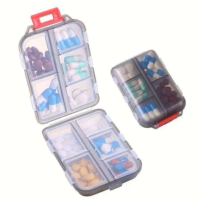 8 Compartments Travel Pill Box Pill Box Organizer 7 day - Temu