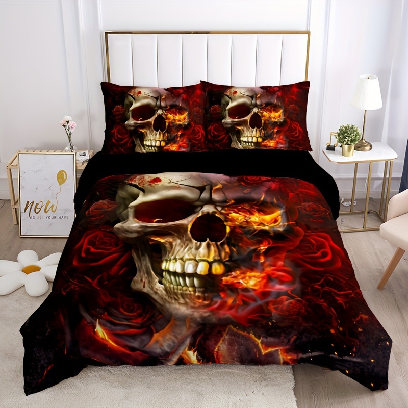 Red 'Gothic Cozy' Decorative Pillowcase