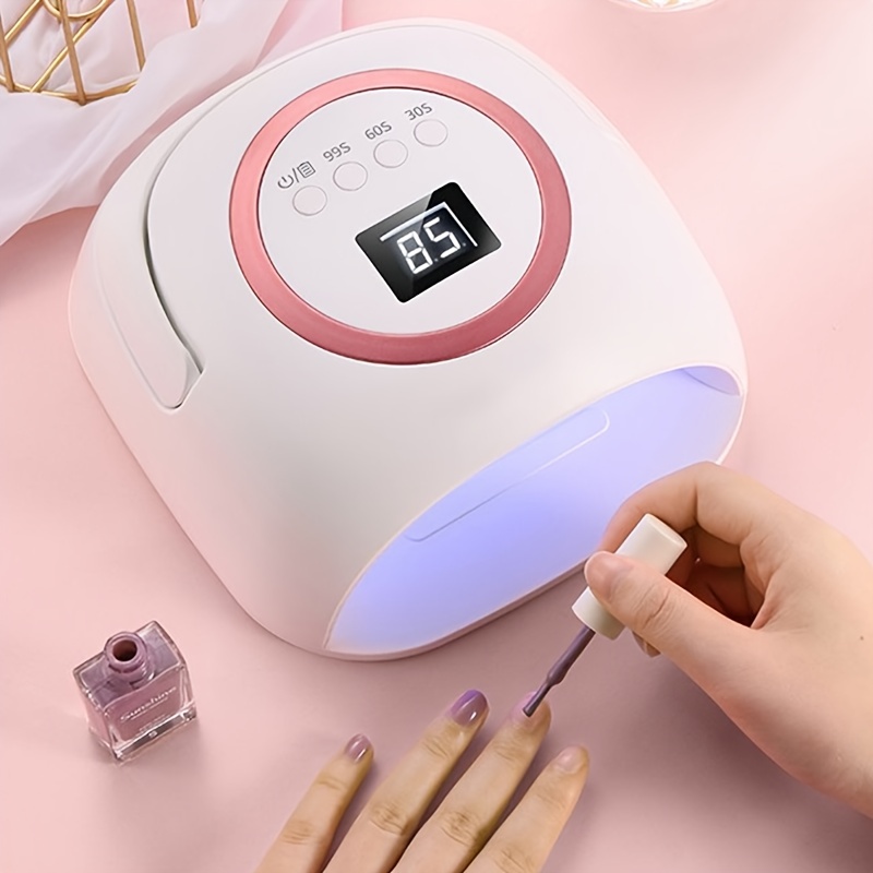 UV LED Nail Lamp, Professional 48W Rechargeable Nail Lamp Lavinda Cordless Wireless Nail Dryer with Removable Metal Bottom, Large Space Nail Curing
