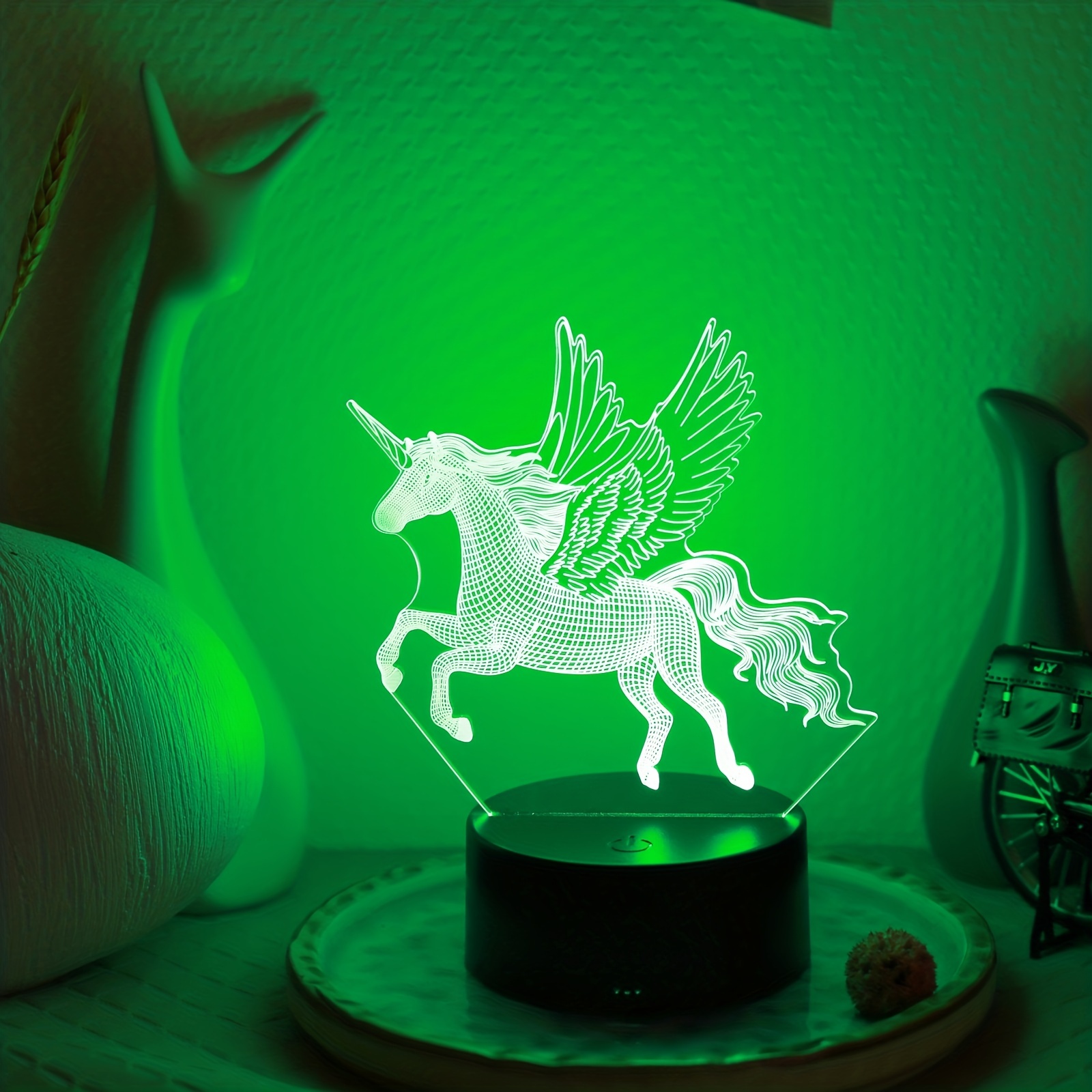 Horse 3d Night Light 3d Optical Illusion Lamp With Touch - Temu