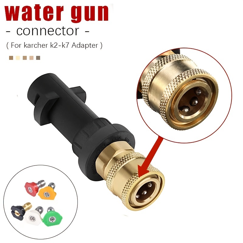 Pressure Washer Gun Adapter, 1/4'' Quick Connect - Only Compatible Karcher  K2, K3, K4, K5, K6, K7.