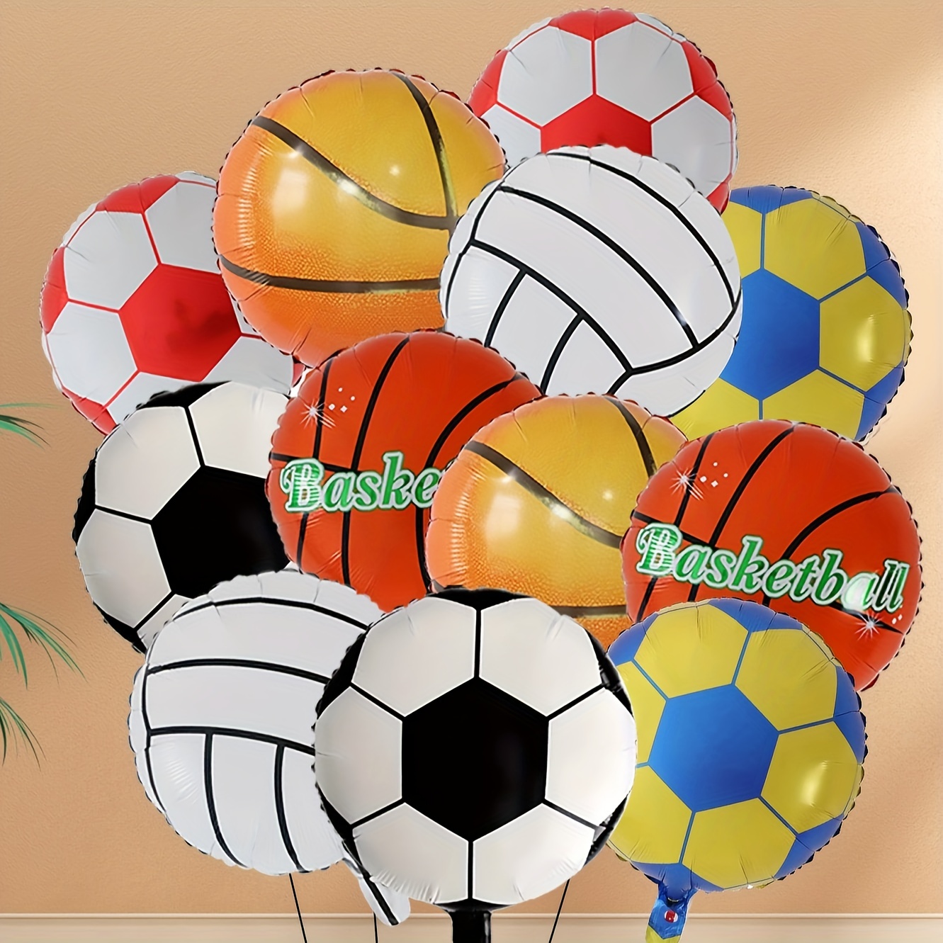 Soccer Volleyball Basketball Football Foil Balloons Set Sport ...
