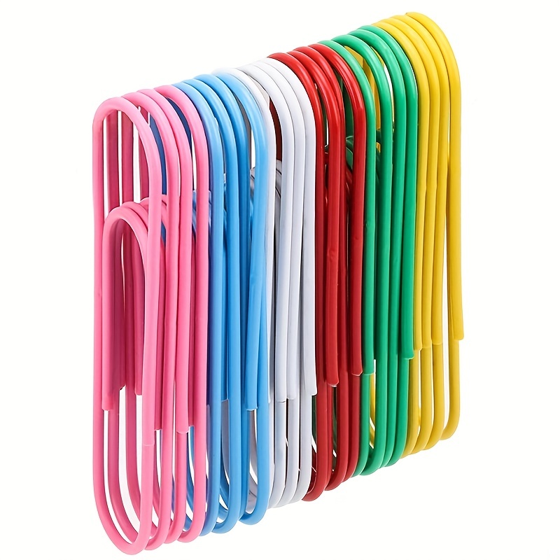 4 Mega Large Multicolored Jumbo Coated Paper Clips Extra - Temu