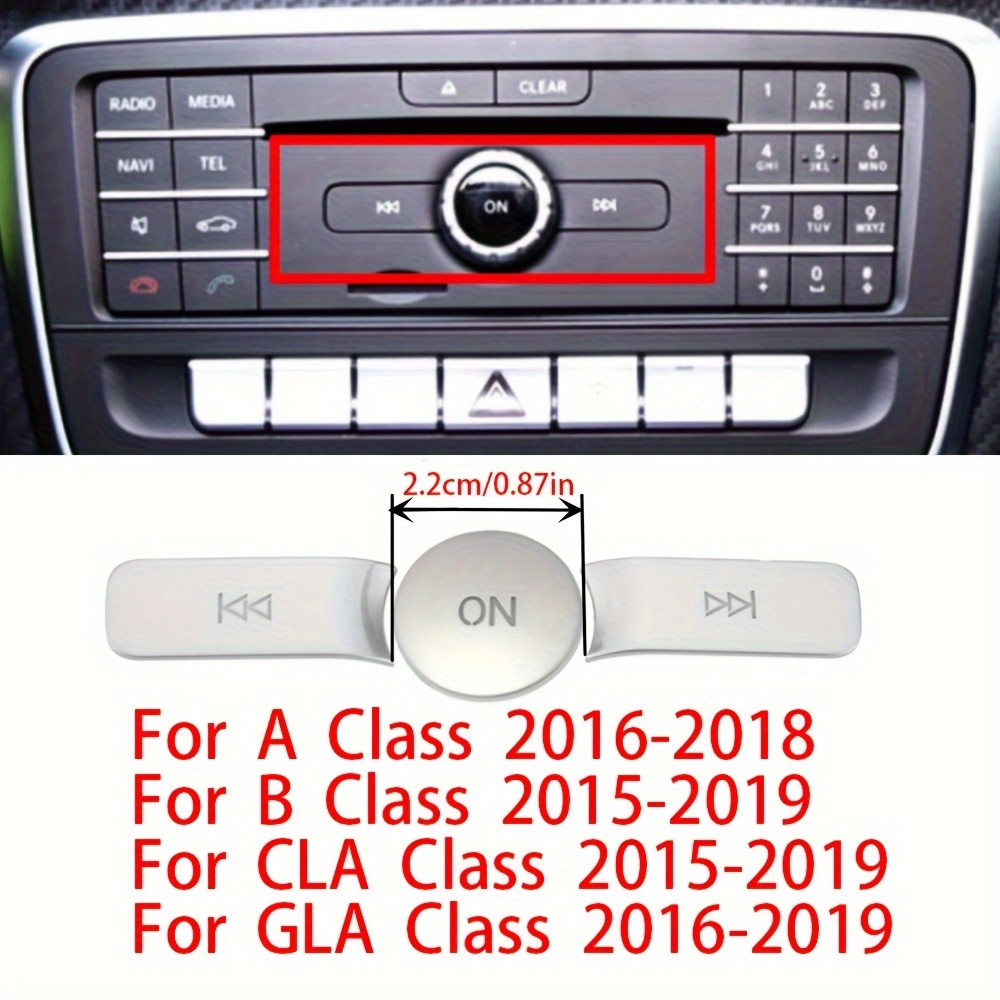 Car Multimedia Volume Button Trim Sequins Cover Sticker A B C E Glk Gla Cla  Ml Slk W176 W246 W204 W212 X204 X156 C117 W166 R172, Free Shipping New  Users