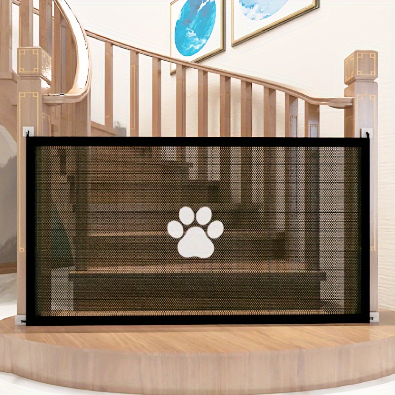 Porte magique pour chiens Portail d'escalier pliable pour animaux de  compagnie Filet d'isolation pour animaux de compagnie Filet de sécurité  intérieur et extérieur