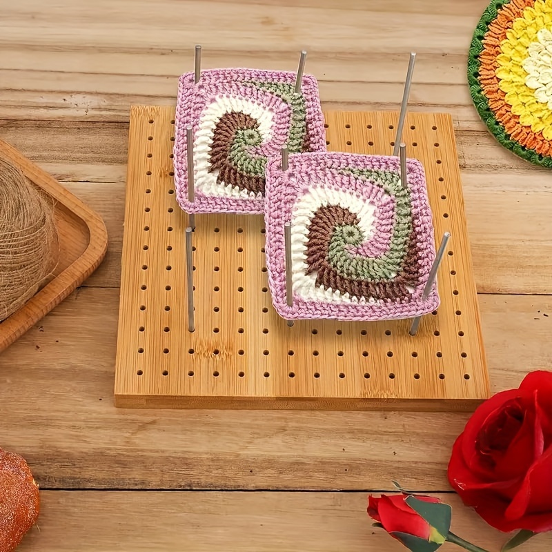 Wooden Knitting Blocking Board Granny Squares - Temu