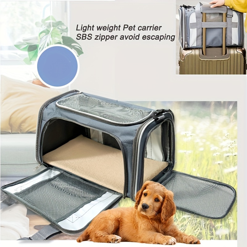 Pet Travel Carrier For Dog Cat Portable Secure Carrier Box - Temu