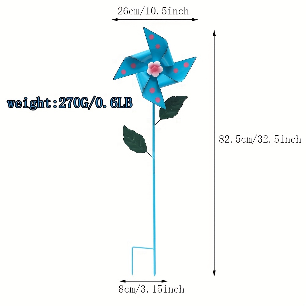 Moulin À Vent En Fer Forgé, Piquet Rotatif Extérieur, Tournesol