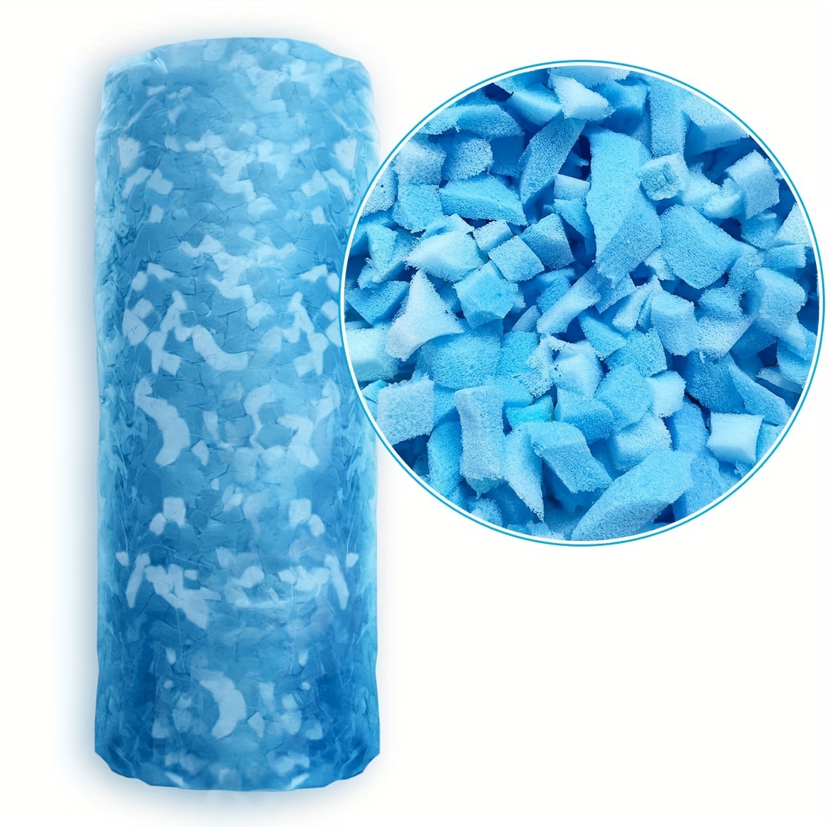 100g/3.53oz Blue White Yellow Fill Material,Shredded Memory Foam Filling,For  Pillows, Bean Bag Chairs, Stuffed Toys, Lazy Sofas, Christmas Animals, And  Craft Filling Substitute