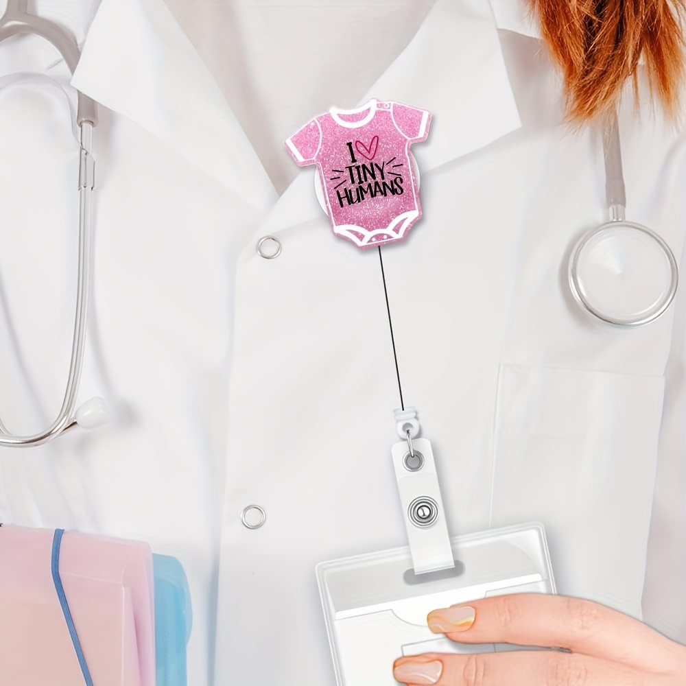 Pediatric Nurse Cute Retractable Badge Reel Nurse RN Baby NICU ID