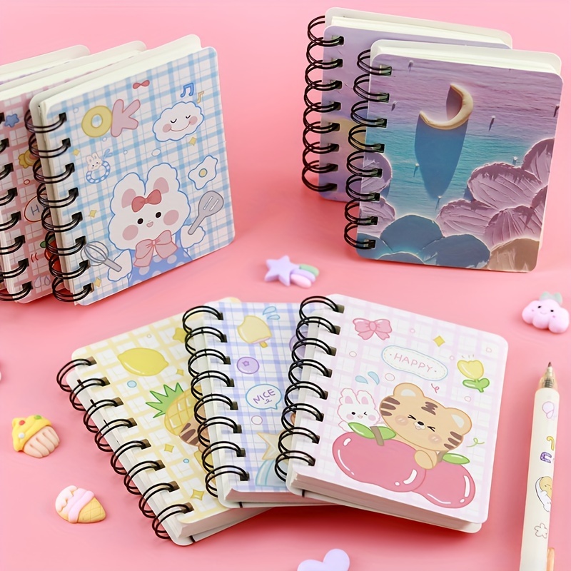 4pcs A5 Cartoon Coil Notebook Cute Girl Journal Notebook Kawaii Diary  Sketchbook Office Accessories School Supplies Notebook - Notebook -  AliExpress