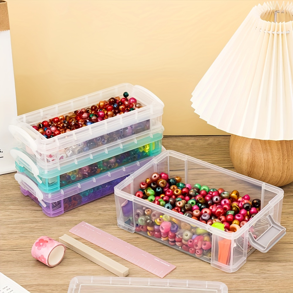 1 PCS Clear Pencil Box, Plastic Stationery Case, Translucent  Multifunctional Stationery Box with Lid and Snap Closure Bulk for Office  Stationery Pens Organizer Storage Supplies