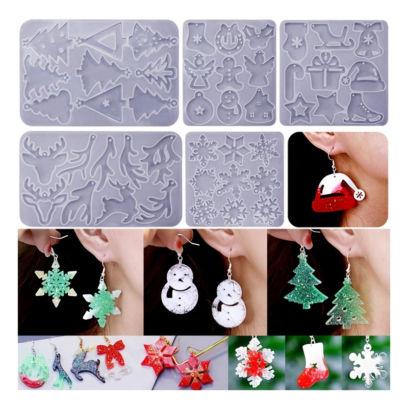 Christmas Resin Earring Molds Resin Jewelry Molds christmas - Temu