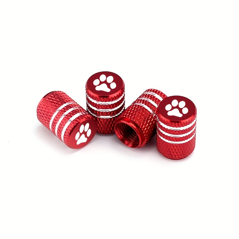 Tapones de Aluminio con Huella Animal Rojo