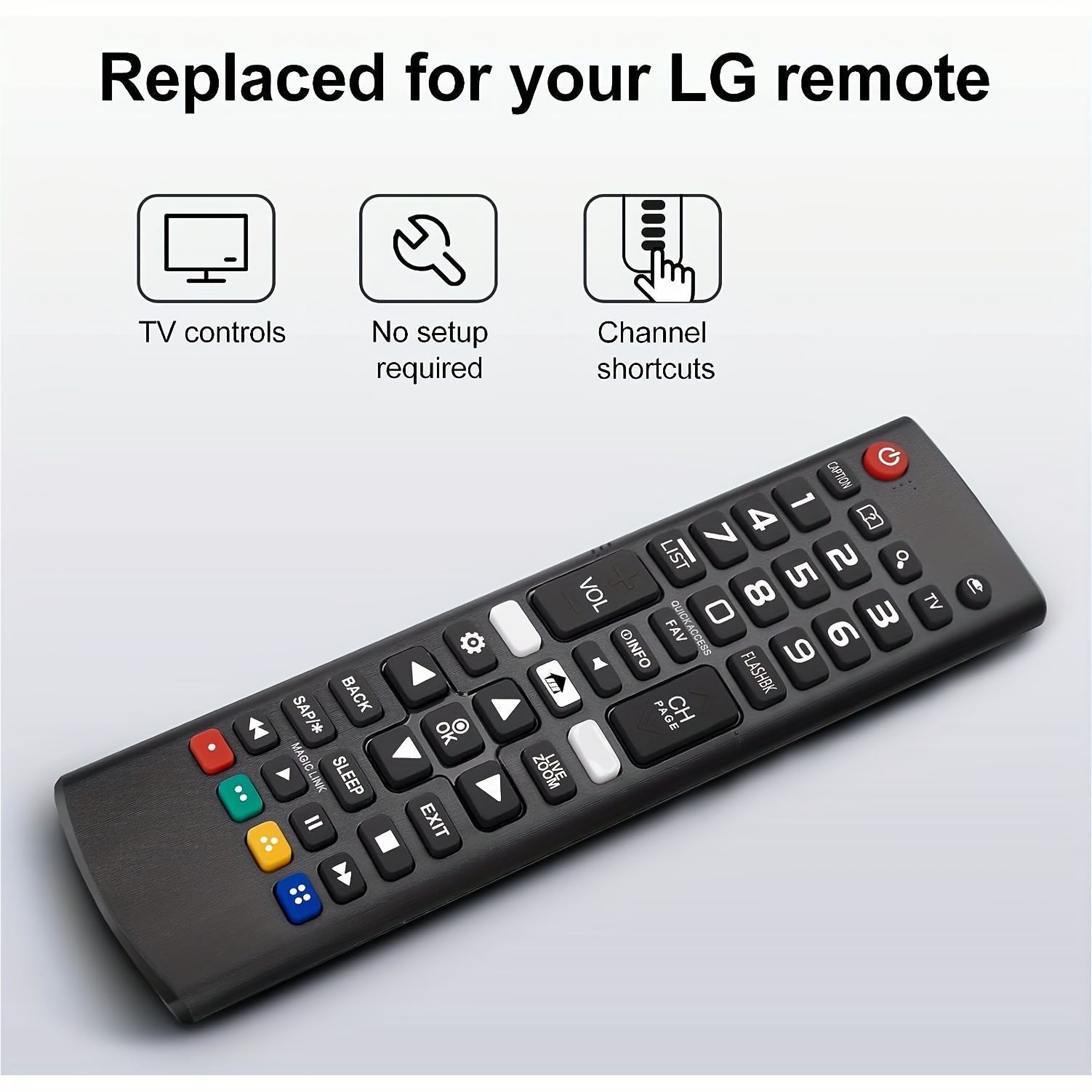 Télécommande lg de remplacement Akb75095308 Télécommande pour Lg Smart Tv  43uj6