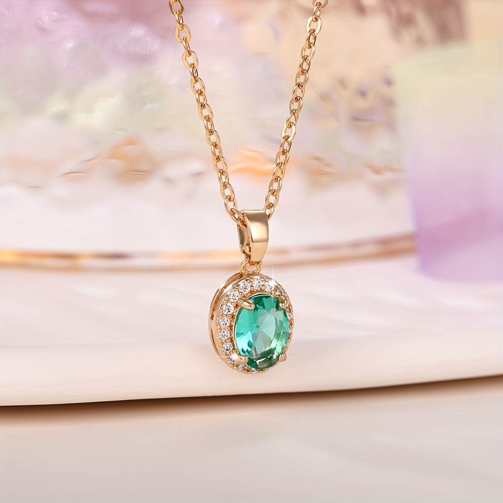 Faux hot sale emerald necklace