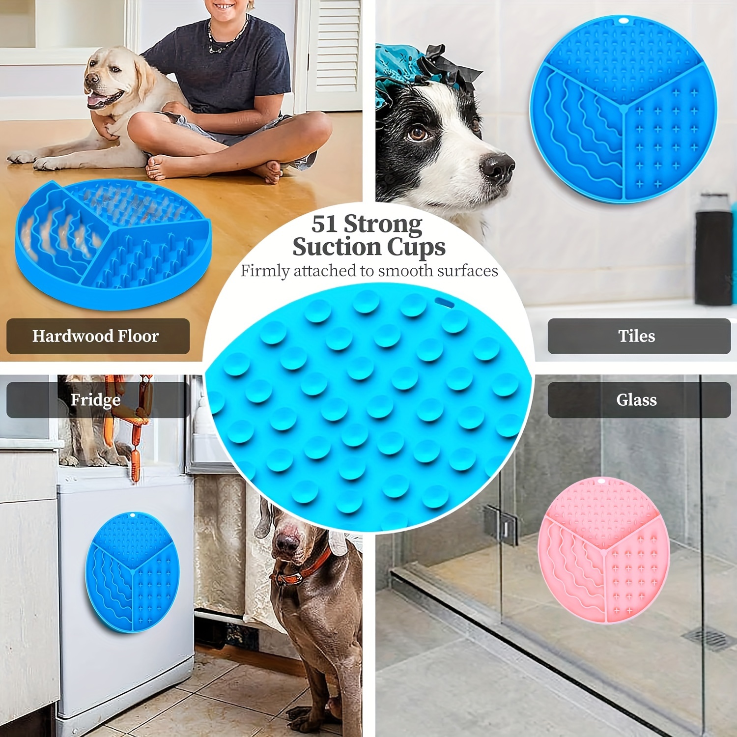 Large Lick Mat for Dogs and Cats | Dog Food Mat with Suction Cups | Dog  Anxiety Relief | Dog Lick Mat Slow Feeder | Dog Licking mat | Food Lick mat