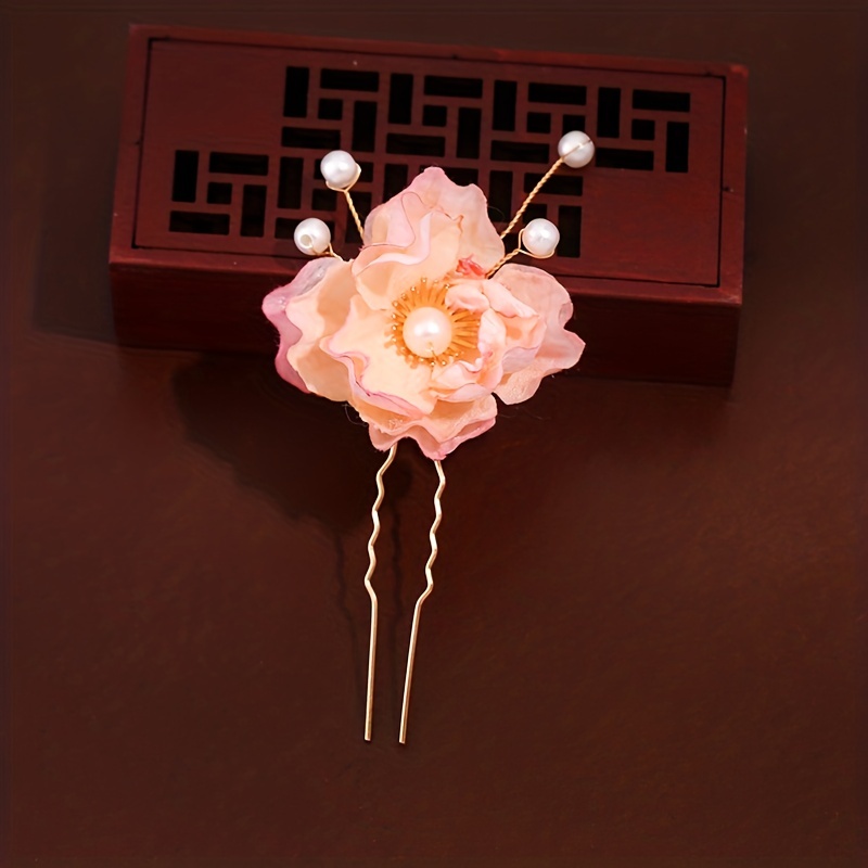 Chinese Style Flower Head Piece Hairpin Women's Accessories