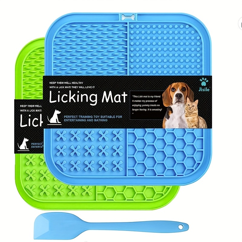 2 Pcs Big Pet Licking Mat for Dogs and Cats - Dog Lick Mat with