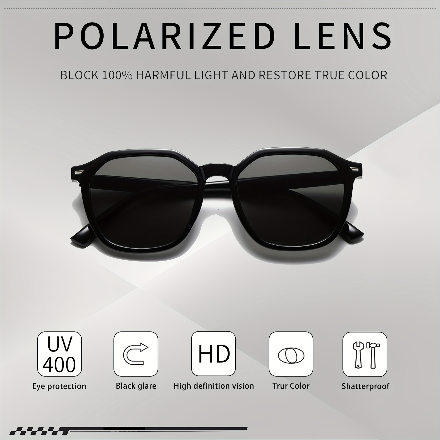Trendy Classic Oversize Polarized Sunglasses Elegant Driving