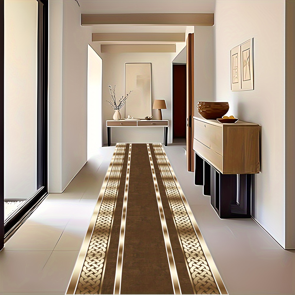 Alfombra geométrica nórdica para entrada de casa y pasillo, tapete largo  para cocina, pasillo, Hotel, oficina