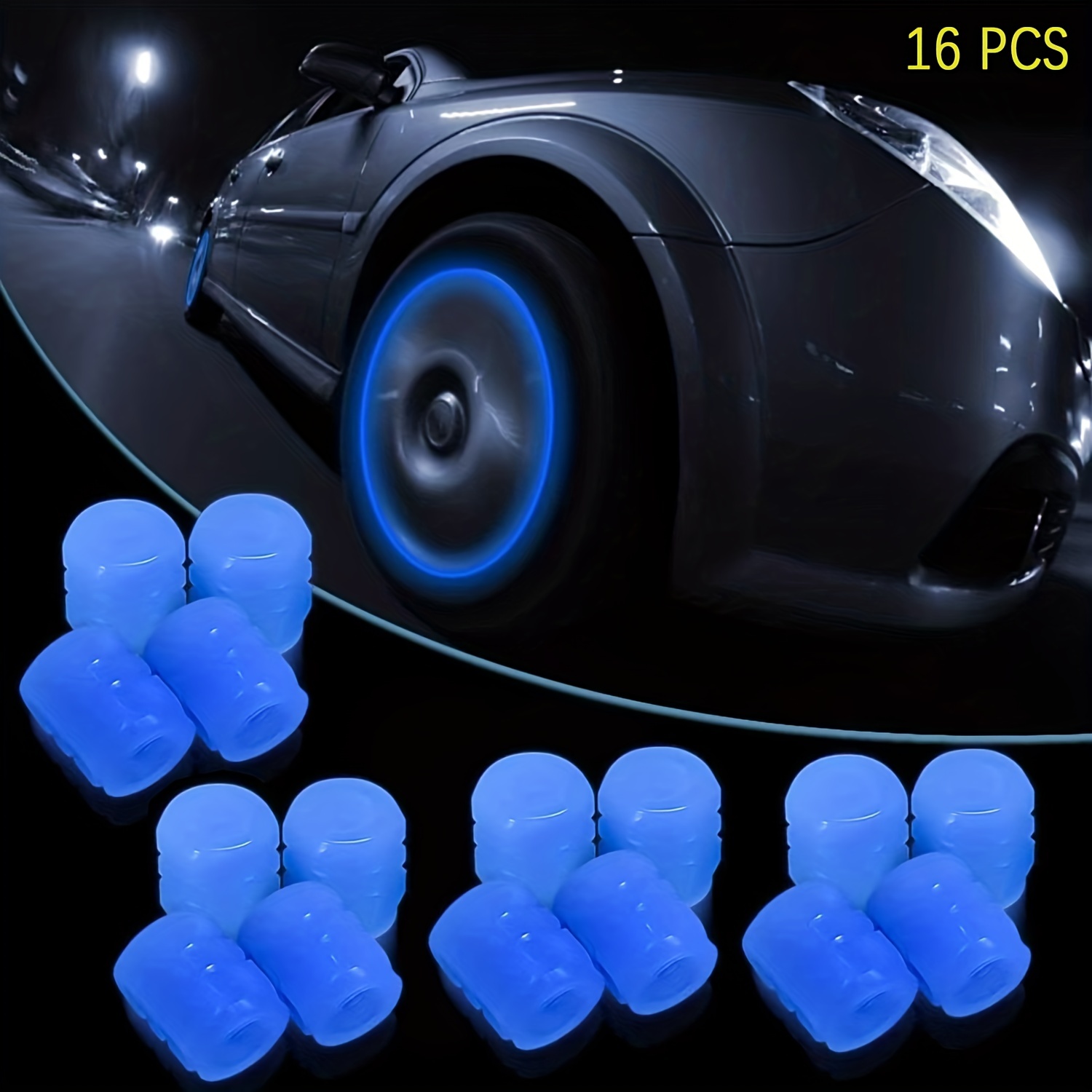 Bouchons de Valve de pneu de voiture Mini, bouchons de tige de Valve  lumineux, buse de pneu fluorescente universelle - AliExpress