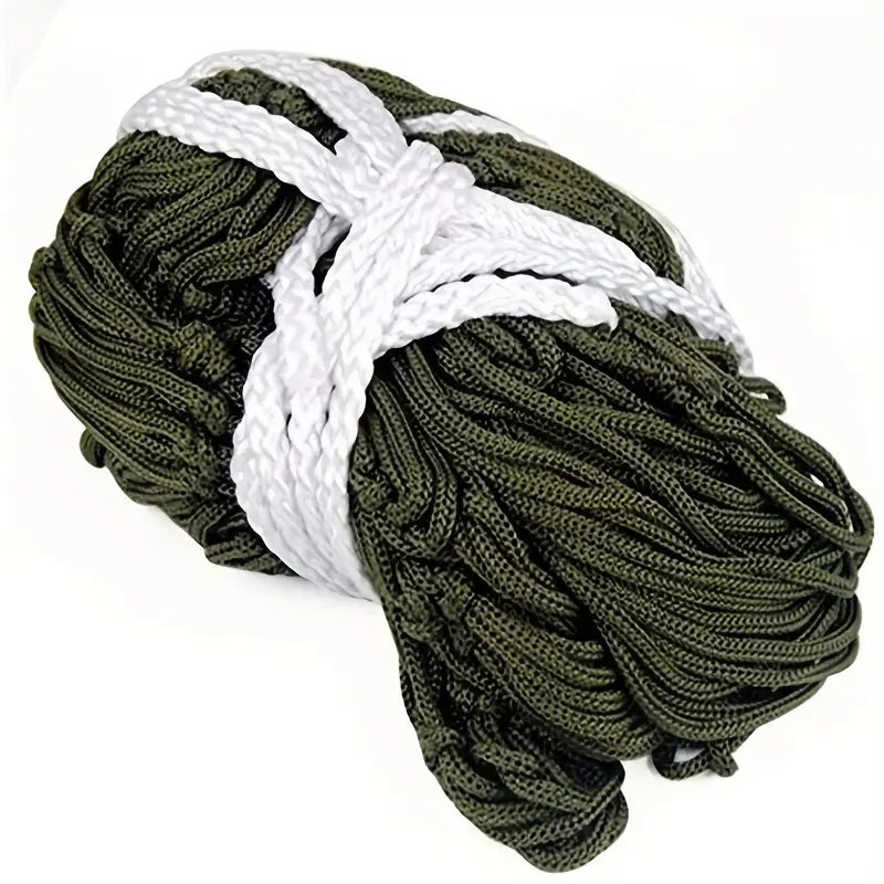 1pc mesh hammock nylon rope outdoor hammock for camping green with 2pcs 2m binding rope details 3