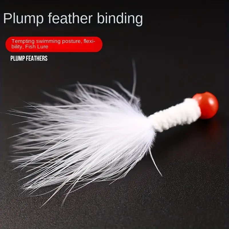 Lead Head Bait Hook Feather Artificial Bionic Insect - Temu