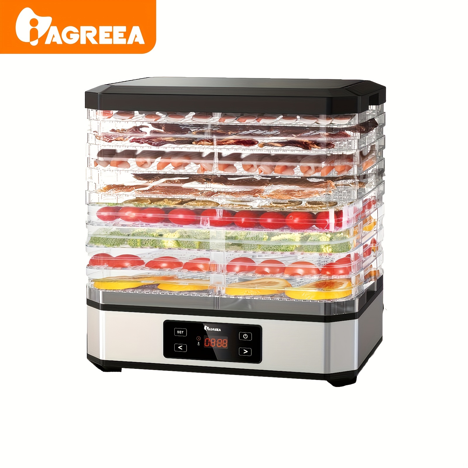 Electric 400W 8 Trays Food Dehydrator Machine with Temperature Control for Meat