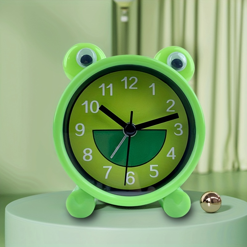  ULTNICE Reloj despertador silencioso que no hace tictac, reloj  despertador para niños, reloj despertador para dormitorio de niños, lindo  reloj para niños y niñas, regalo de cumpleaños, color verde : Hogar