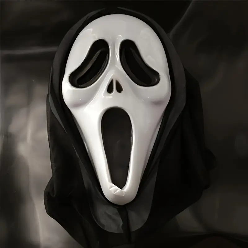 Scary Ghost Face Halloween Mask Scary Mask - Temu