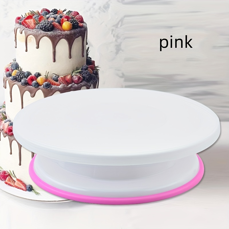 1pc Plastic Cake Decorating Turntable, Household Anti-slip DIY Birthday  Cake Turntable, Decorating Cake Stand, Baking Tools, Cake Decorating Items