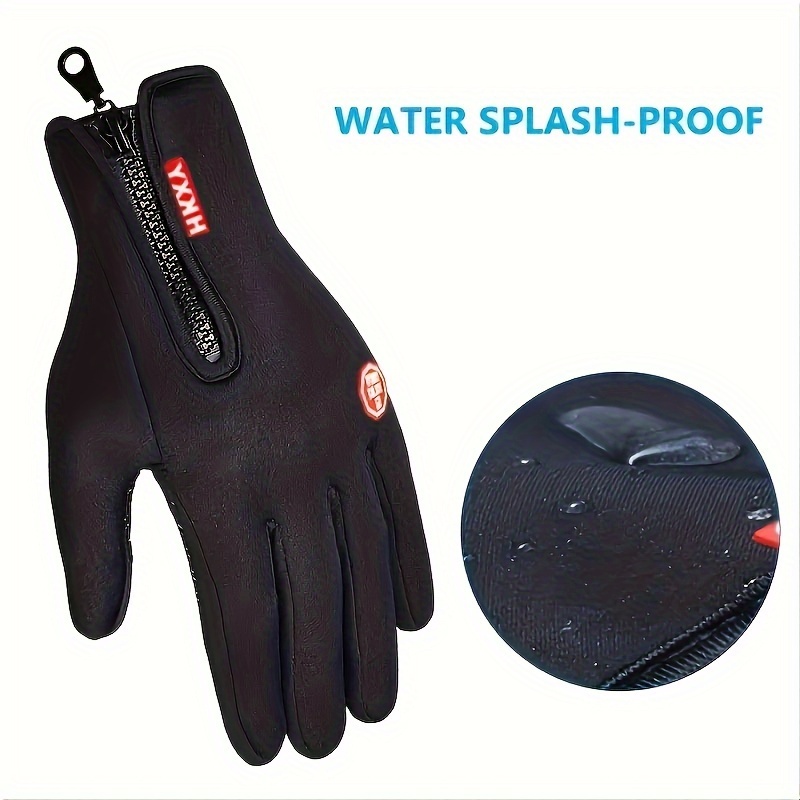 New Mens Coldproof Waterproof Gloves Non Slip Warm Plus Velvet