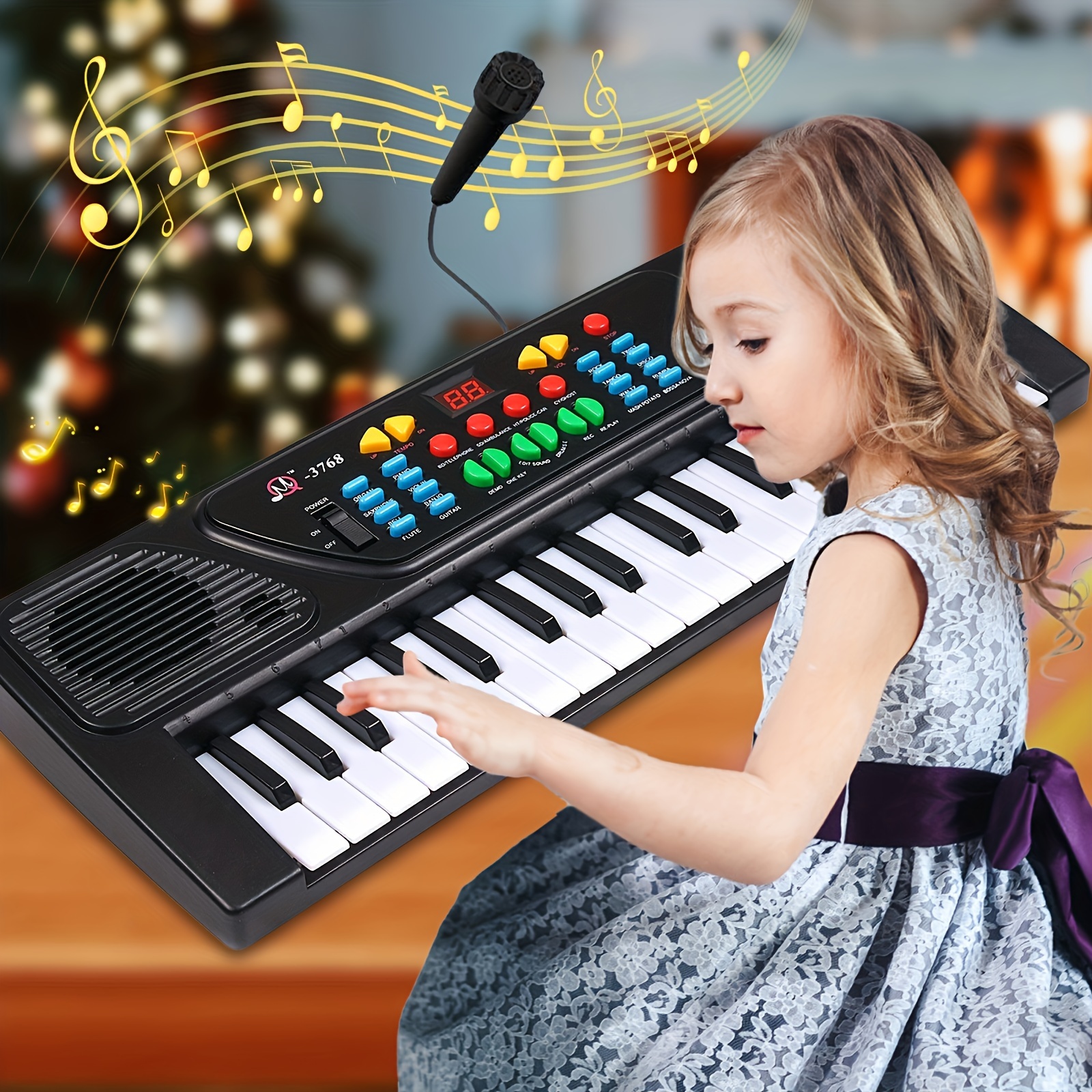 37 keys electronic kids piano keyboard teaching toys birthdays for boys and girls christmas gifts with microphone 1