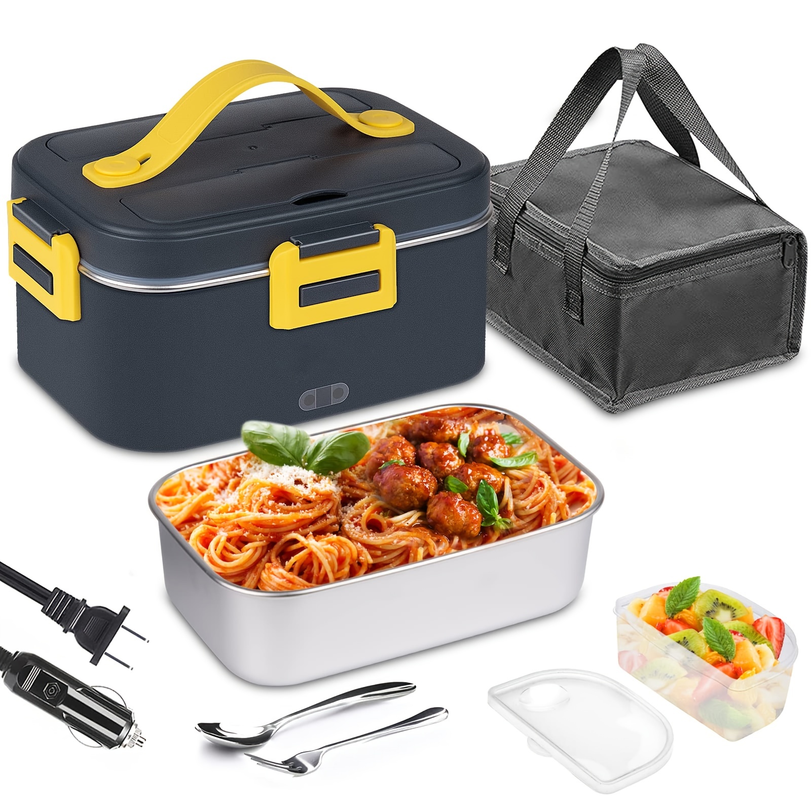 Electric Lunch Box Food Heater, 3 in 1 Food Warmer 12V 24V 110V
