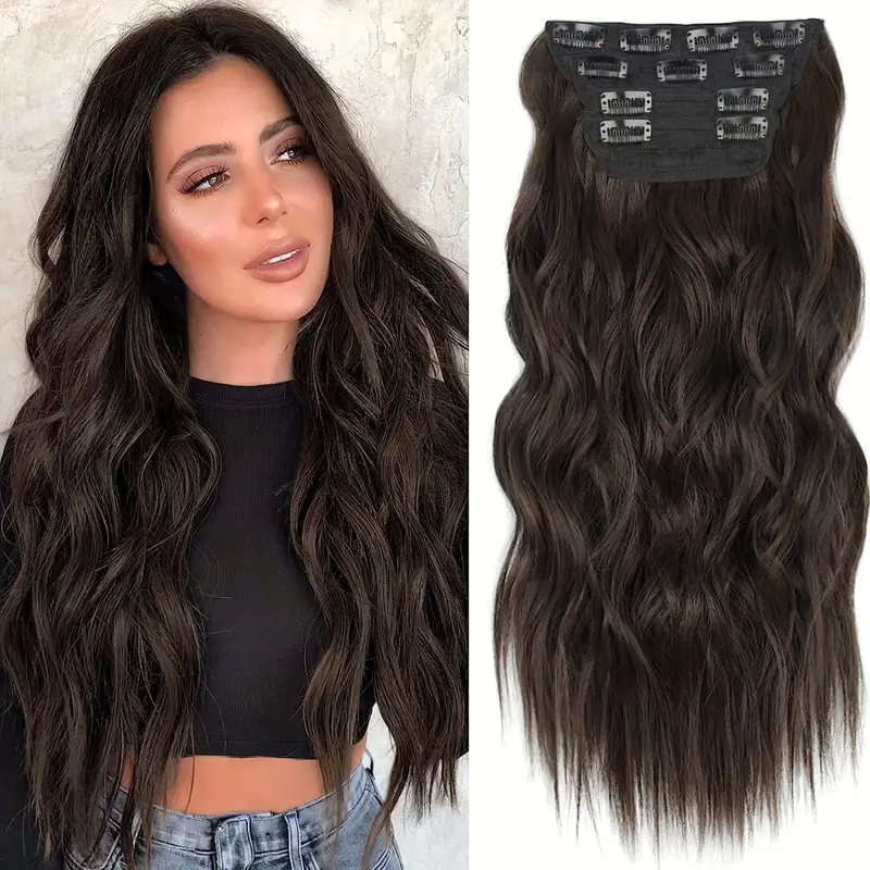 Clip In Hair Extensions Curly Wave Long Hair Extension Clip In
