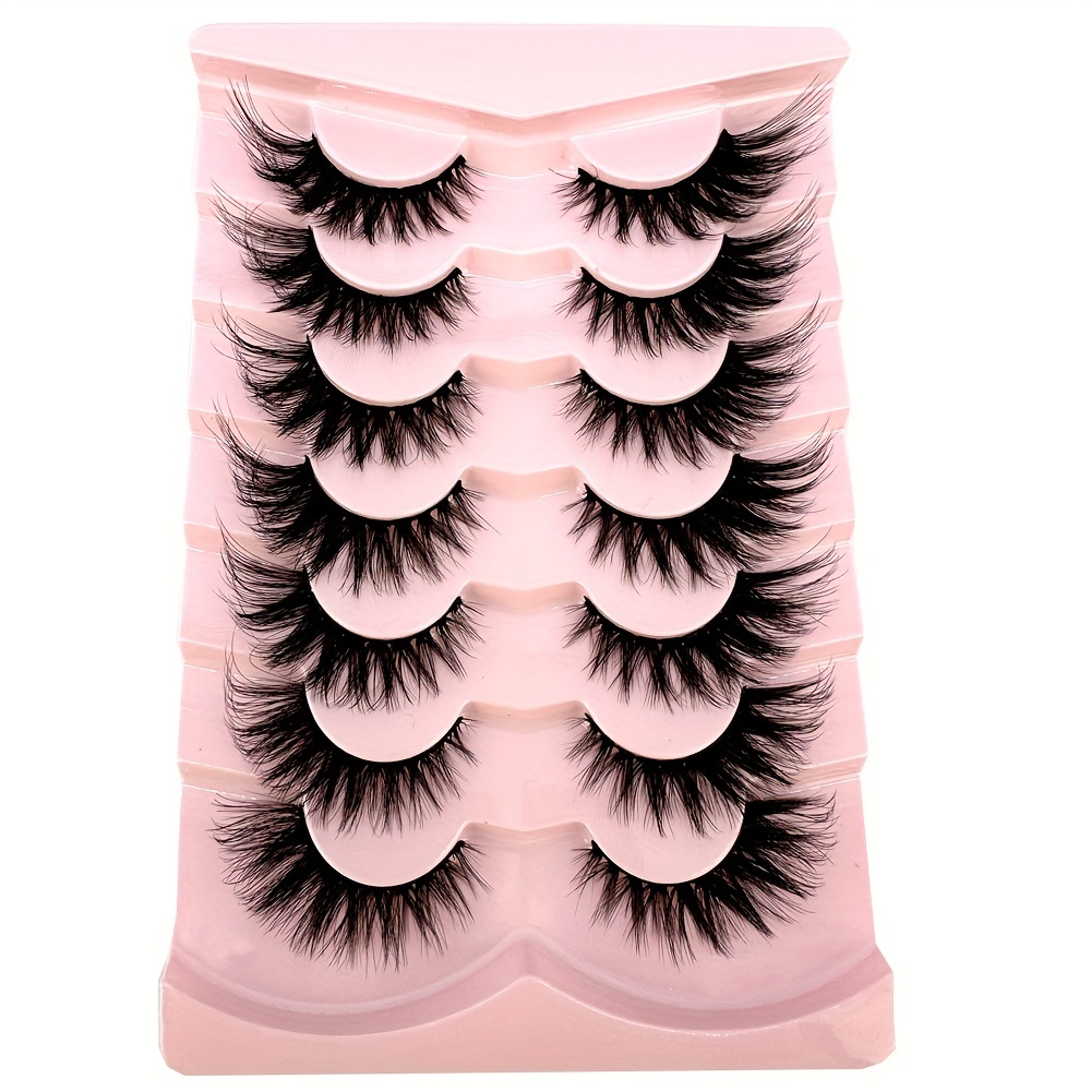 New 7 Pairs Cat Eye Lashes 3d Natural False Eyelashes 5d Fluffy Soft Mascara Natural Eyelash Extension Makeup