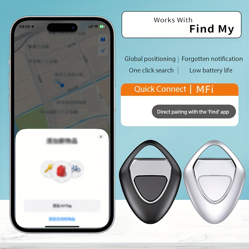 Buscador de llaves, localizador de rastreador Bluetooth que se empareja con  Apple Find My, buscador de artículos para llaves, cartera, mascotas
