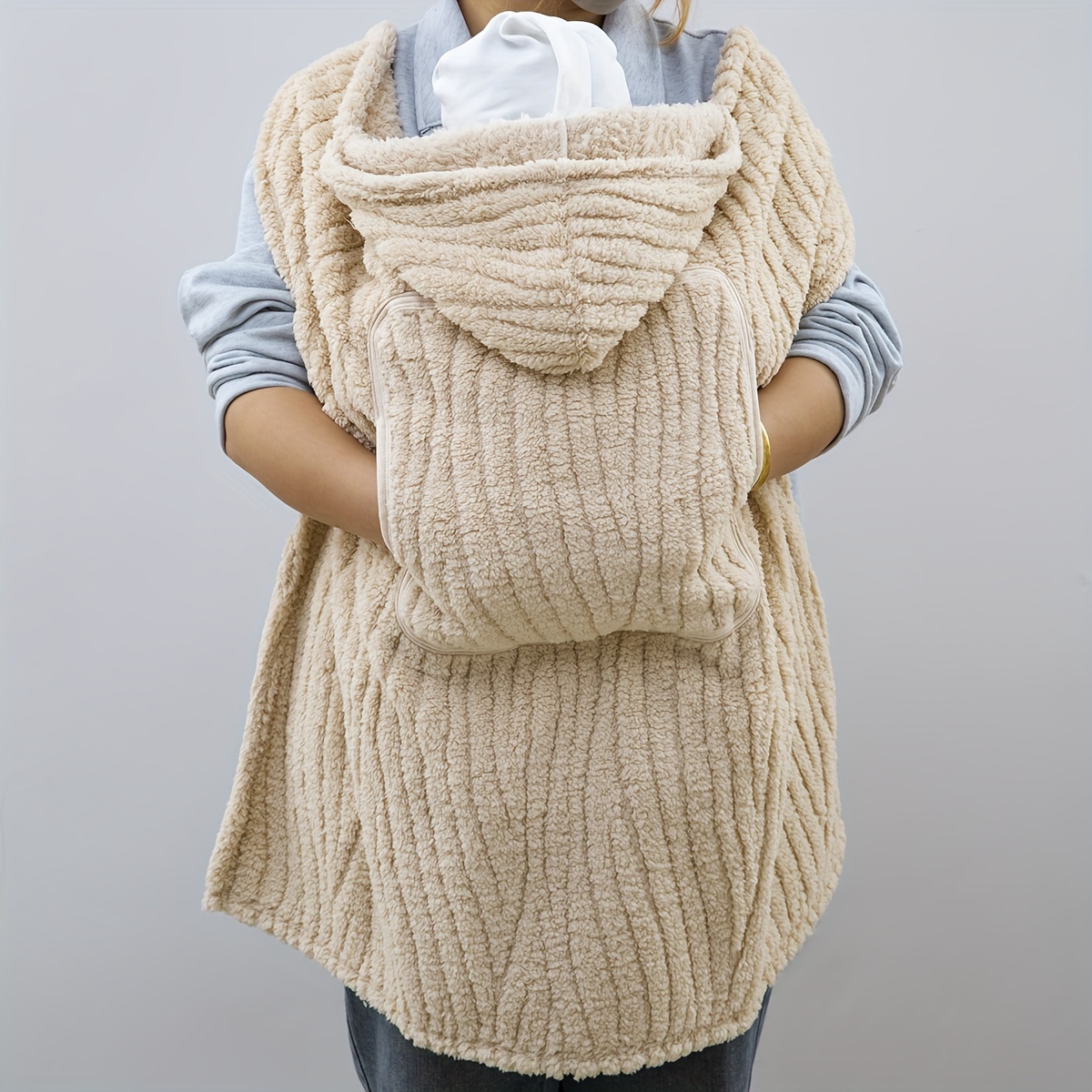 Cozy Autumn Winter Blanket with Mom's Warm Pocket