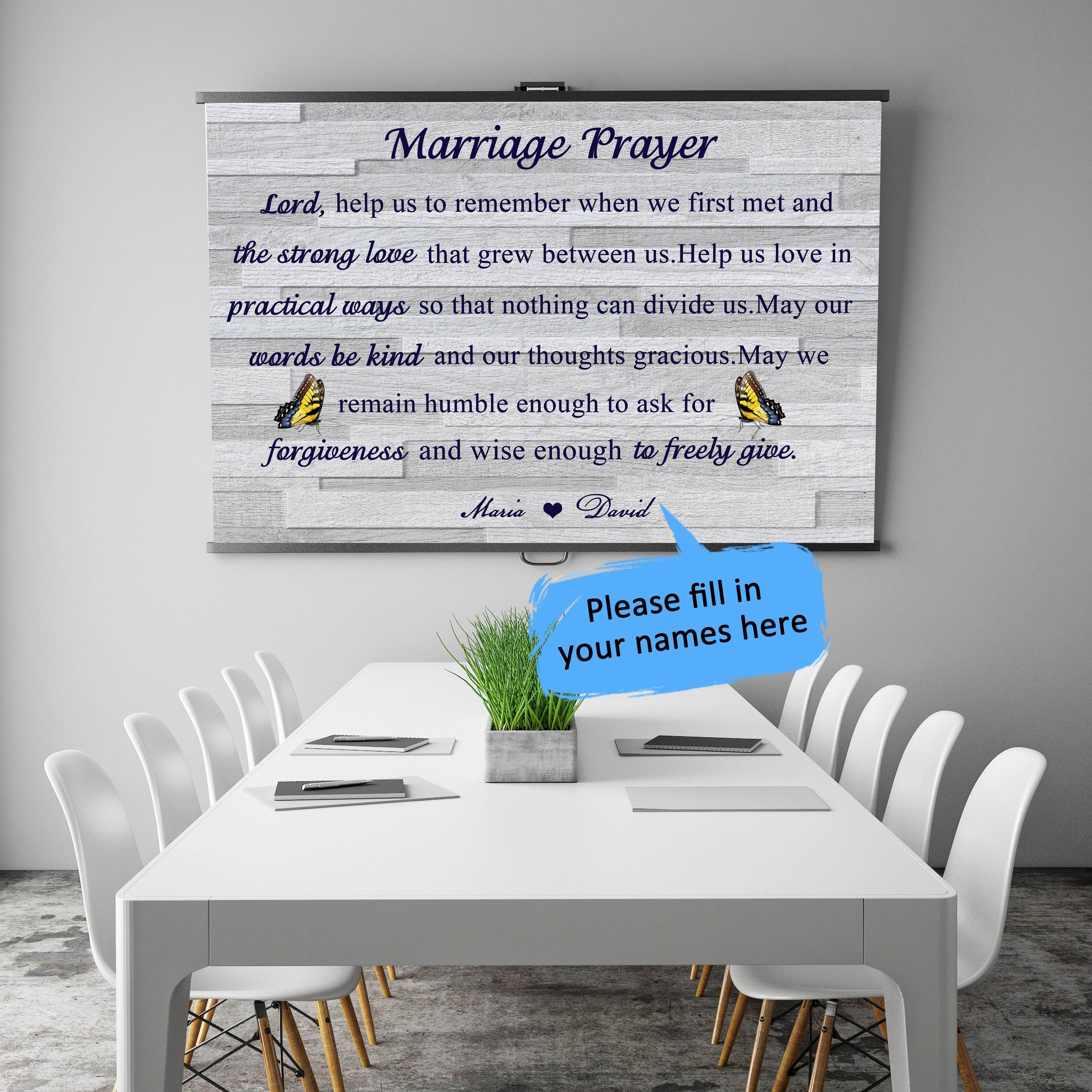 Our Marriage Prayer - Personalized Newly Married Photo Canvas - Wedding  Gifts For Newly Wedded Couple - Unique Personalized Gifts & Home Decor